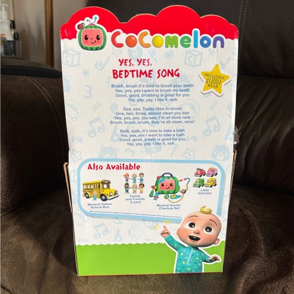 Cocomelon Musical Bedtime JJ Doll Plush Toy with Teddy Bear Size 18M Soft Body - Picture 2 of 6